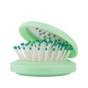 Mini foldable hair brush with cosmetic mirror with custom logo 