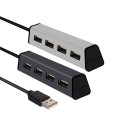 USB2.0 HUB aluminum alloy 4-port splitter With Phone Stand