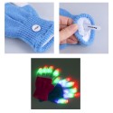 Halloween LED Knitted Colored Luminous Gloves