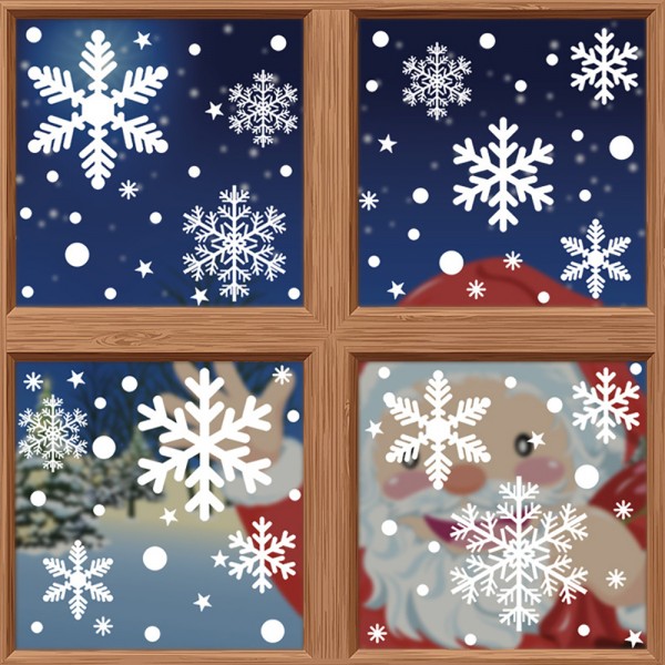 Christmas 27PCS Snowflake Static Sticker Set