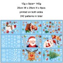 Christmas 242PCS Window Static Sticker Set