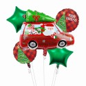 5PCS Christmas Mylar Balloon Set