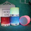 Wireless USB charging mini LED cracked colorful bluetooth speaker with custom logo 